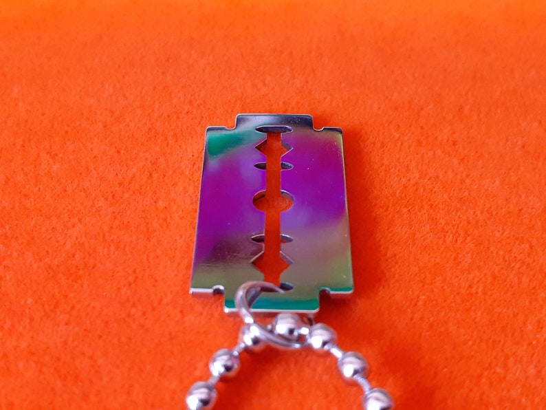 Mini Stainless Steel Razor Blade Necklace image 5