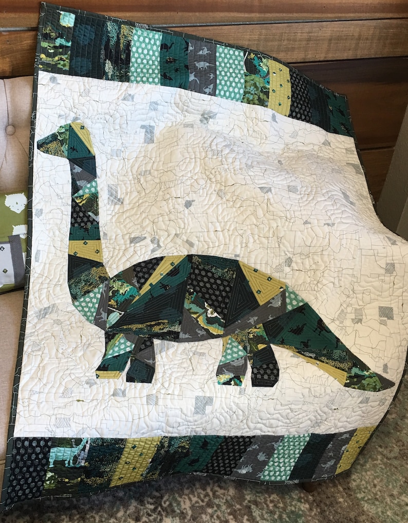 Malcolm Dinosaur Quilt Pattern image 1