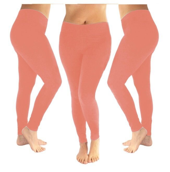 Coral Pink Leggings Coral Leggings 