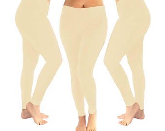 leggings cream color