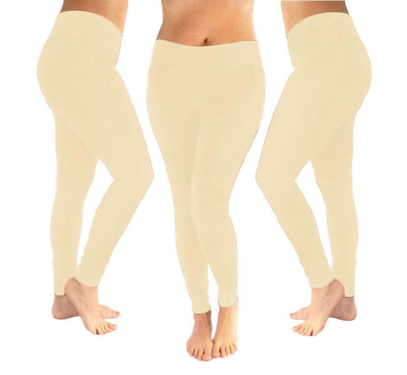Cream leggings winter white leggings white leggings Etsy