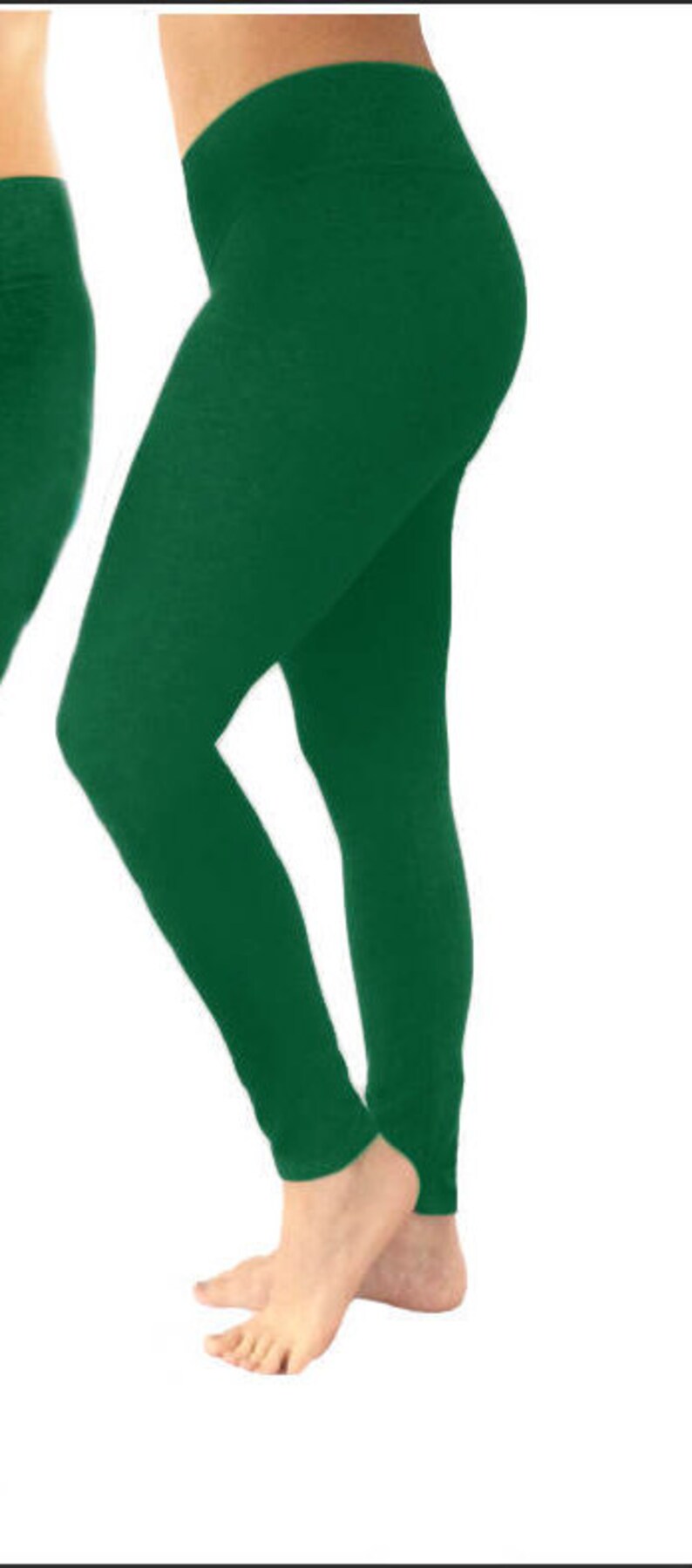 Green leggings true green leggings yoga leggings Etsy