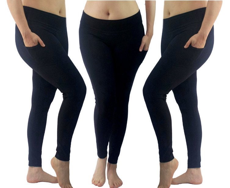 Pocket Leggings Cotton Leggings Natural 