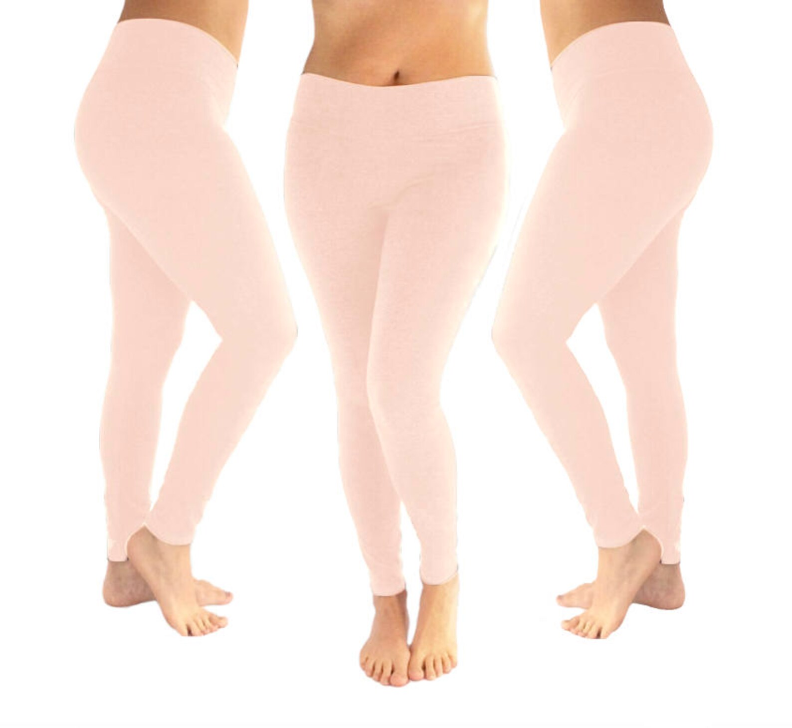 Pink Leggings Blush Pink Leggings Hot Pink Leggings Light Etsy