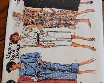 Vintage 80's UNCUT Vogue Basic Design Misses sizes 8, 10, 12, dresses pattern 1674