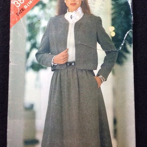 Vintage UNCUT  See & Sew Misses sz 14-18 Jacket and Skirt Pattern 3835