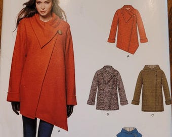 New Look Misses sizes 6-24 Coat, jacket, vest patter S0714