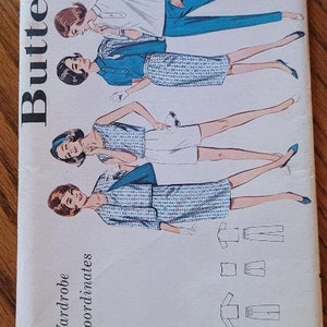 Vintage 60s UNCUT Butterick Misses sz 10 Wardrobe Coordinates Pattern 2257