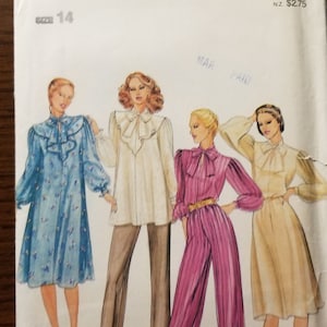 Vintage Uncut Butterick Misses sz 14 dress, tunic, blouse and pants pattern 4094
