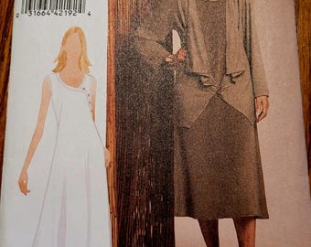 UNCUT The Vogue Woman Misses sizes 8-14 Jacket and Dress Pattern V8474