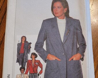 Patrón de chaqueta sin forro Simplicity vintage de los años 80, tallas 12, 14 y 16, sin cortar, de la marca 7811.