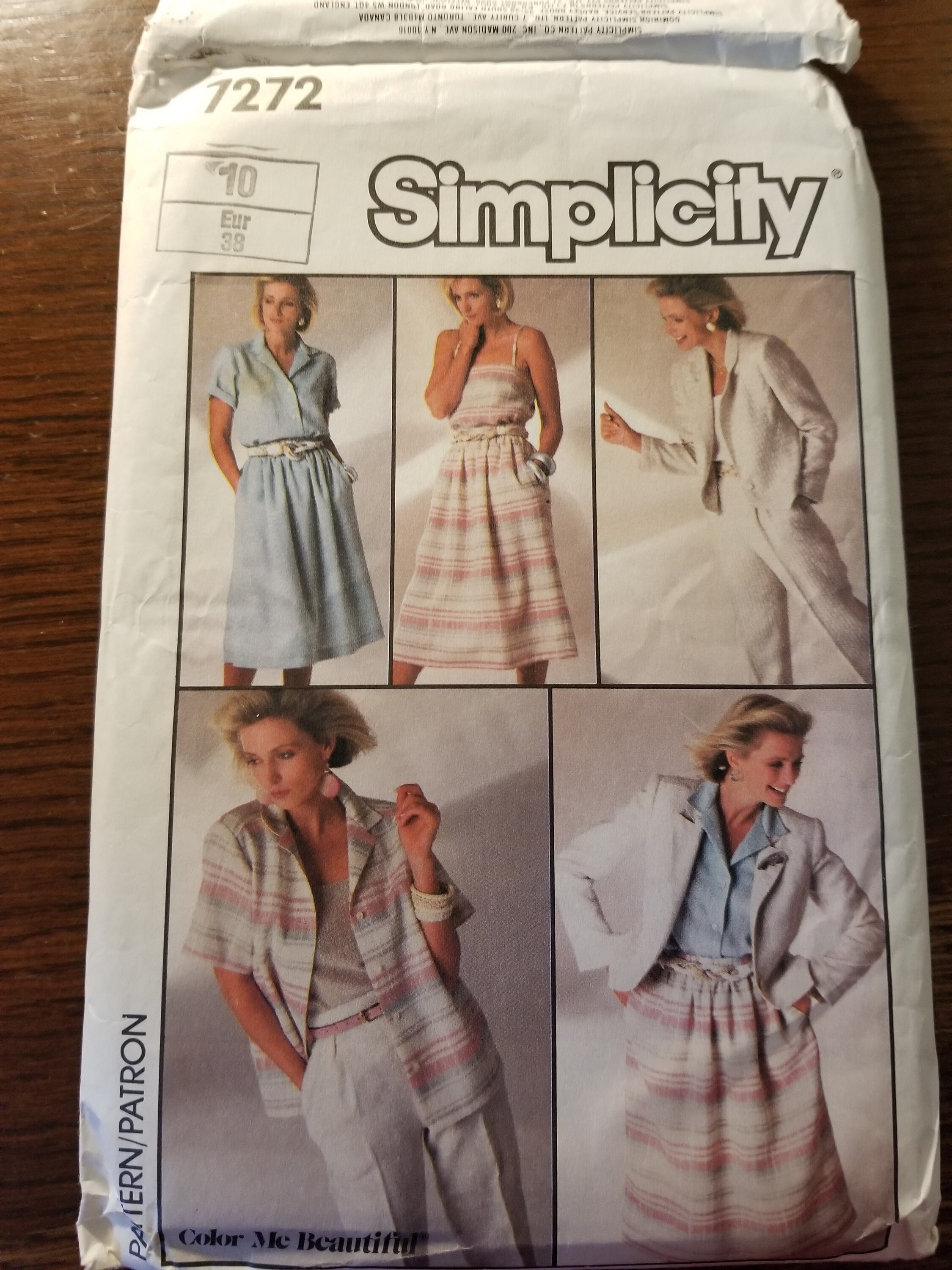 Vintage 80's UNCUT Simplicity Misses Sz 10 Pants, Skirt