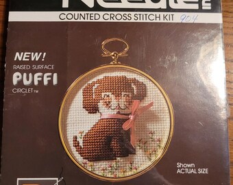 Designs for the Needle Counted Cross Stitch Kit of Puffi Puppy 307
