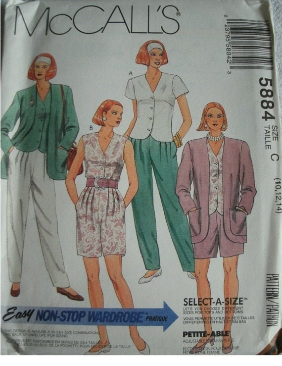 Vintage UNCUT Easy McCalls Misses sz 12,14,16 jacket dress and belt pattern 2657