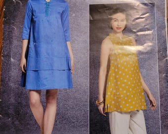 Vogue Uncut Marcy Tilton Womans Sizes 16-26 Tunic and Dress Pattern V1750
