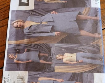Vogue UNCUT ADRI Misses sz 12, 14, 16 jacket, top, dress, skirt and pants pattern V2817