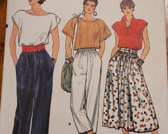 Uncut Very Easy Very Vogue Misses sz 12, 14, 16 Skirt and pants pattern 9303