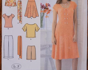 Patrón Simplicity Easy to Sew para mujer, tallas 14-22: vestido, top, pantalón corto o shorts urbanos (3759)