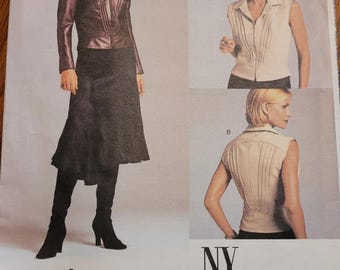 Vintage uncut Vogue The NY Collection Misses sz 8, 10, 12 top and skirt pattern 2704