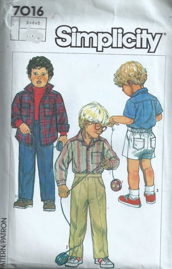 Adorable Vintage Uncut Boys Sz 4,5,6 Shirt, Pants Shorts