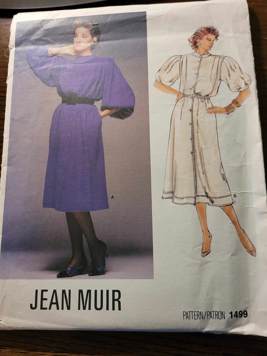 Vintage 80's UNCUT Vogue Jean Muir Dress Pattern 1499 in Sz 8 - Etsy