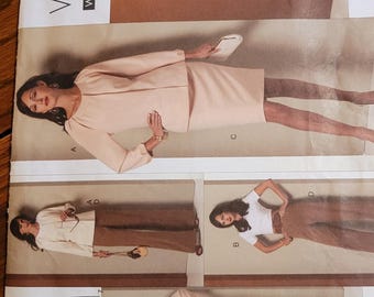 UNCUT Vogue Wardrobe Misses sizes 14-20 Jacket, Top, Skirt and Pants Pattern V1166