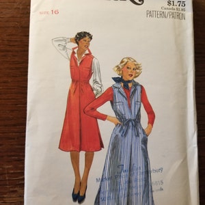 Vintage UNCUT Butterick 80&#39;s Misses sz 16 (32 1/2, 25, 34) drawstring waist dress pattern 5521