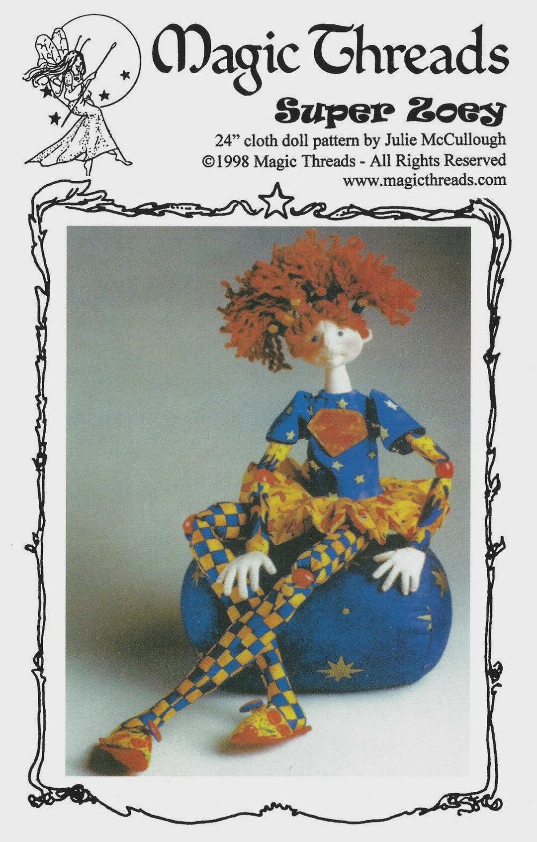 Vintage UNCUT Magic Threads Super Zoey 24 Inch Cloth Doll Pattern - Etsy