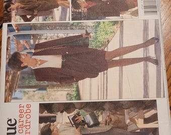 Vogue Career Wardrobe UNCUT Misses sz 6, 8, 10 jacket, dress, blouse, skirt and pants pattern 2718