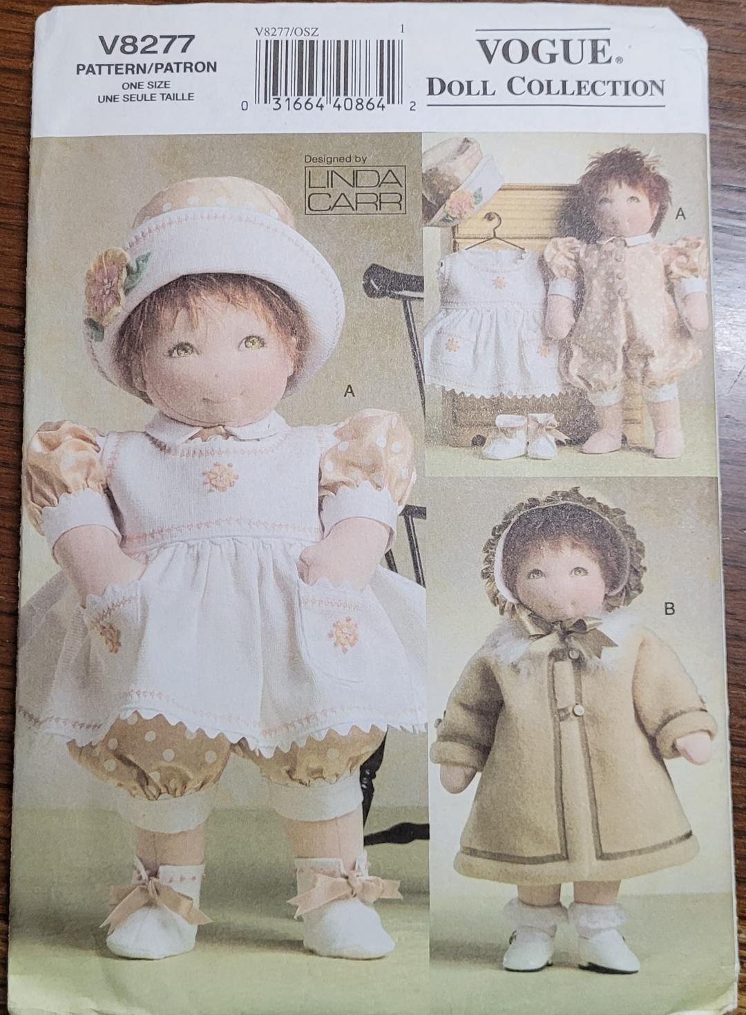 Patron De Couture Vogue 7745 - Robe Et Douillette Pour Bébé 0-18 Mois, Occasion, Modèle Linda Carr, USA