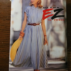 Vintage 90's UNCUT Ultrta EZ vogue Misses sz 8, 10, 12 dress pattern 8277
