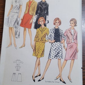 Vintage Uncut Butterick Misses sz 10 Jacket, TOp and skirt pattern 4106