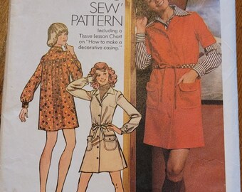 Patrón de vestido Simplicity sin cortar, talla 12, para mujer, de cincuenta años de antigüedad (5794)