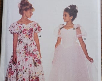 Butterick UNCUT Girls sizes 7, 8, 10 Special Occasion Dress Pattern 6603