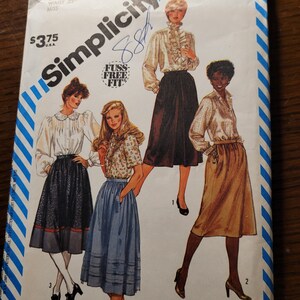 Vintage 80&#39;s UNCUT Misses sz 10 skirt pattern 6370
