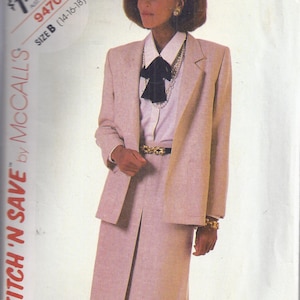 Stitch N Save Misses sz 14-18 Jacket and Skirt Pattern 9470