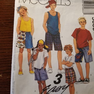 Vintage UNCUT 90&#39;s McCalls Unisex Childrens sz 7-10 shorts pattern
