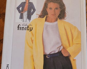 Vintage UNCUT Simplicity Ricki for finity misses sz 14 Unlined Jacket Pattern 7266