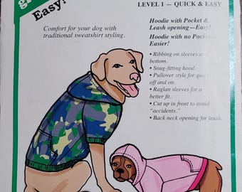 UNCUT The Green Pepper Spot's Hoodie Level 1 Dog Hoodie Sweatshirt Pattern One Size F717