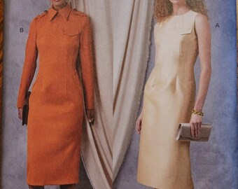 Vogue Patterns UNCUT Misses sz 18-26 Dress with Collar and Sleeve Variations Pattern 2045
