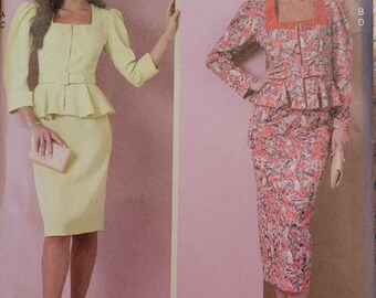 Vogue UNCUT Custom Fit Misses sizes 18-26 Two piece dress with A,B,C,D Cup Sizes Pattern V2006