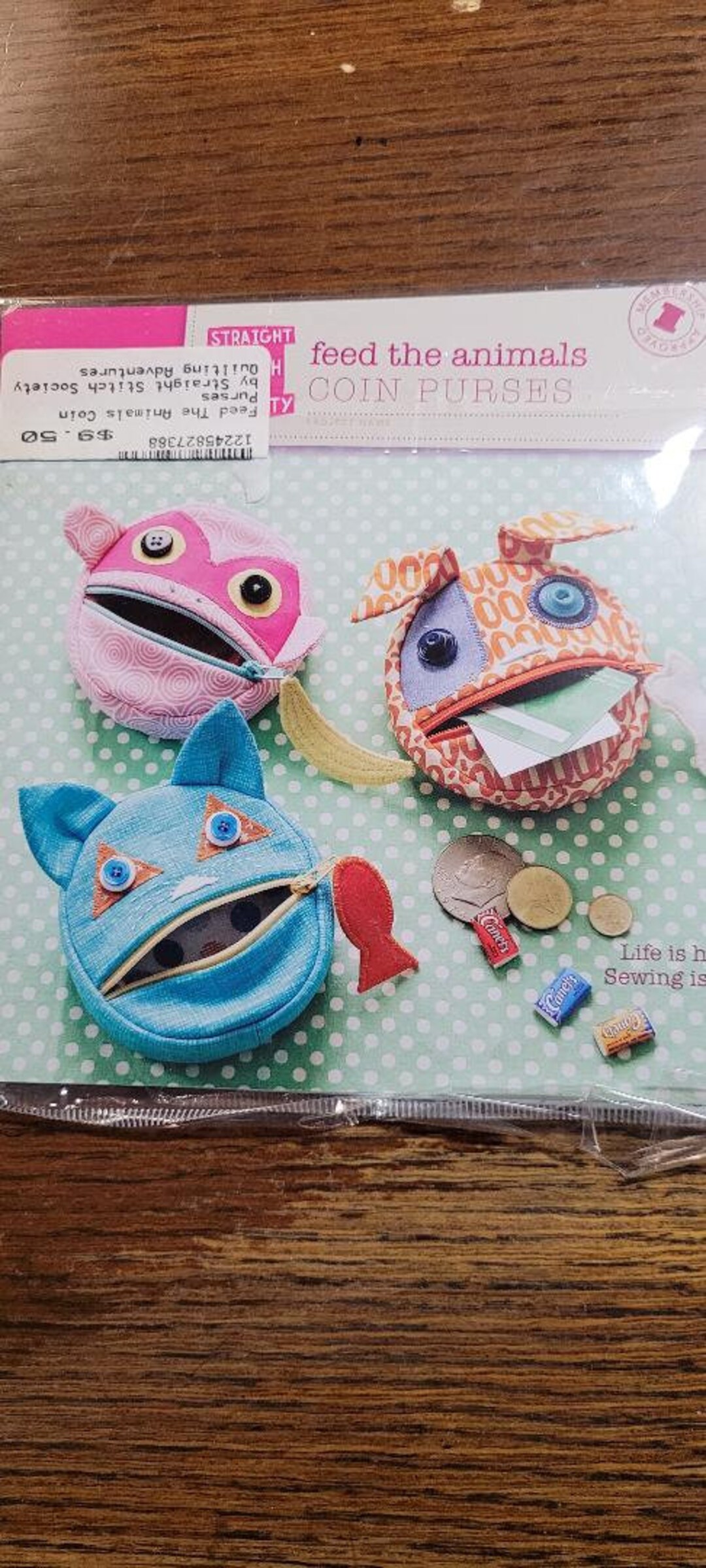 Straght Stitch Society Feed the Animals Coin Purses Sewing Patterns - Etsy