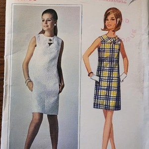 Butterick 60's UNCUT Misses sz 18 one piece sleeveless dress pattern, 4598