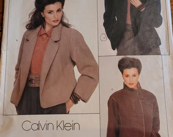 UNCUT Vogue American Designer Calvin Klein Misses sz 12 Jackets Pattern 2811