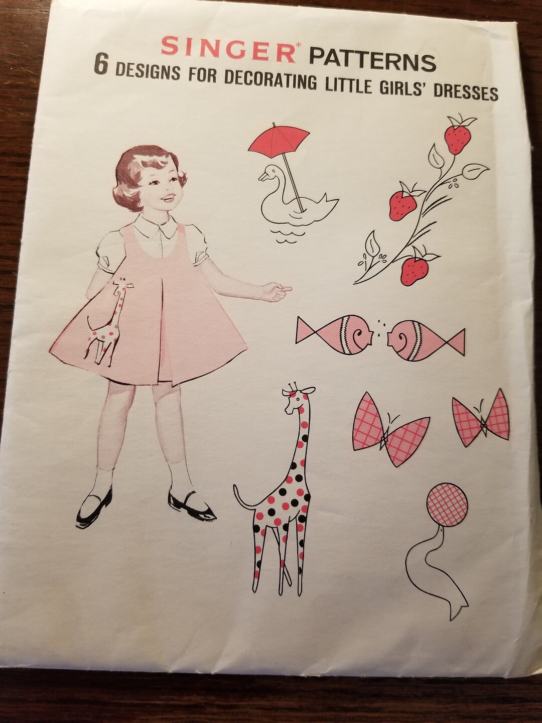 Singer Design Paper Vintage Unused Singer 6 Designs for Decorating Little Girls Dresses - Etsy