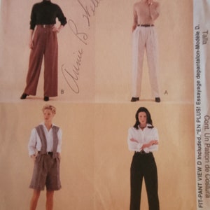 May include: A McCall's sewing pattern for 3 Hour Perfect Trousers. The pattern includes three different views of the trousers, with a woman wearing each style. The pattern is labeled "Classic Fit" and includes instructions for sewing the trousers.