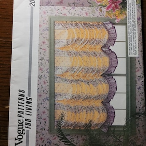 Vintage Unused Vogue Patterns For Living Balloon Curtains Pattern 2038