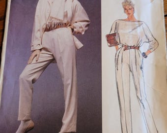 UNCUT Vintage Vogue American Designer Joseph Picone Misses sz 10 Jacket, Pants and Top Pattern 1488