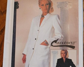 Rare OOP Vintage Simplicity UNCUT Misses sz 14 Connoisseur skirt and lined dress and jacket pattern 7213
