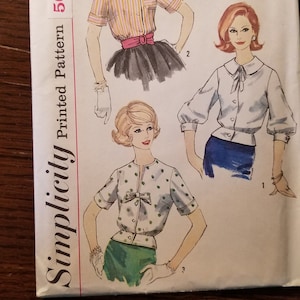Vintage Uncut 60&#39;s Simplicity sz 16 (bust 36) Blouse Pattern, 3275